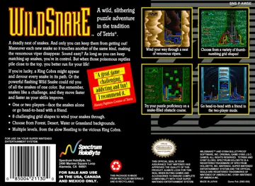 Wild Snake (USA) box cover back